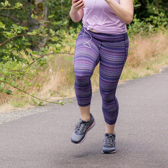 Lululemon Pace Rival Crop Space Dye Twist Violet Sz 8 - Picture 2 of 15